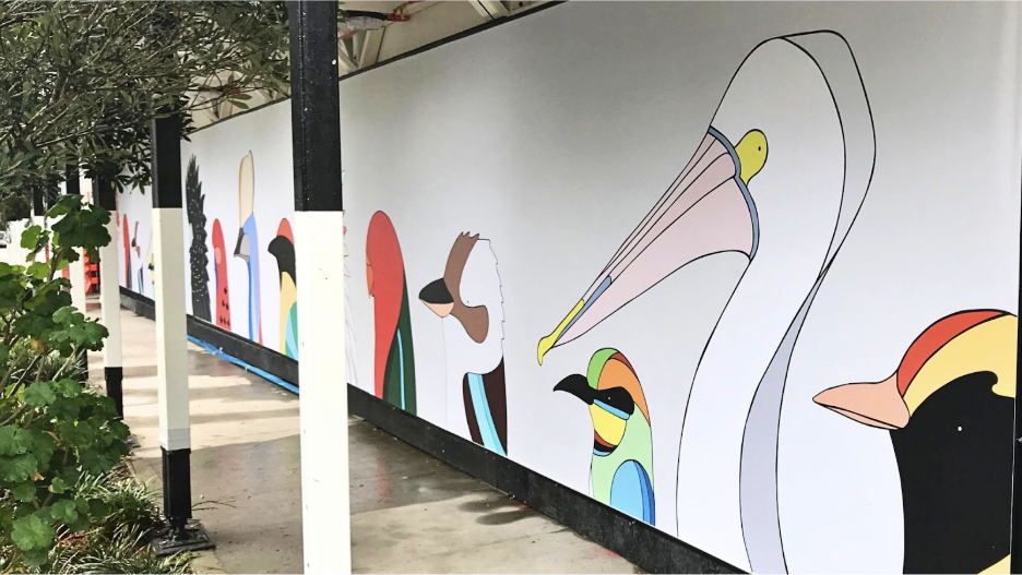 Durable Mesh Direct vinyl hoarding banner with UV-stabilised print and anti-graffiti laminate